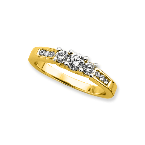 Katarina 3 Diamond Anniversary Ring 1/2 ct. in 14K Yellow Gold