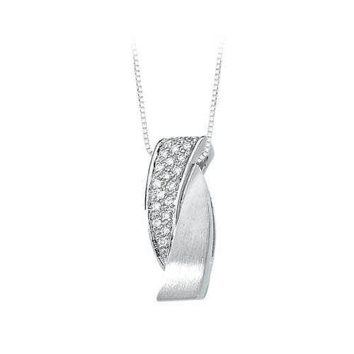 Katarina 14K White Gold Diamond Pendant with Chain