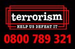 0800 789 321 free, confidential, Anti-Terrorist Hotline (use 999 or 112 to report immediate threats)